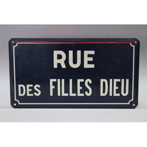 142 - Vintage French enamel street sign 