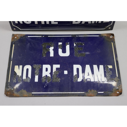 143 - Pair of vintage French enamel street signs 