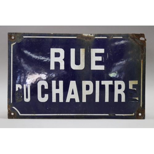 144 - Vintage French enamel street sign 