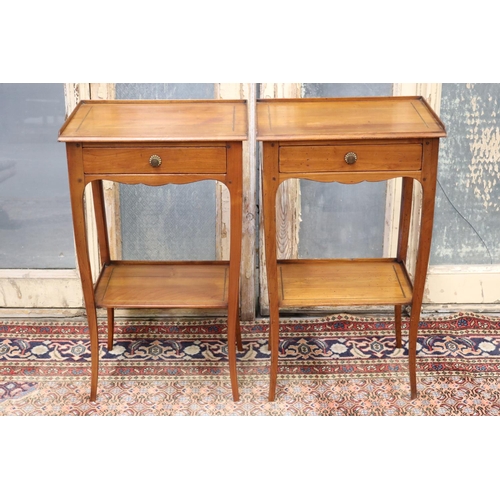 186 - Pair of vintage French Louis XV style provincial nightstands, each approx 67cm H x 40cm W x 29.5cm D... 