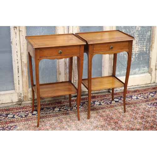 186 - Pair of vintage French Louis XV style provincial nightstands, each approx 67cm H x 40cm W x 29.5cm D... 