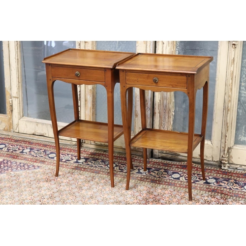 186 - Pair of vintage French Louis XV style provincial nightstands, each approx 67cm H x 40cm W x 29.5cm D... 