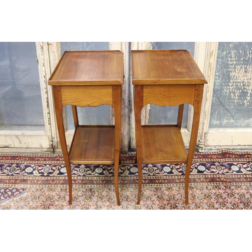 186 - Pair of vintage French Louis XV style provincial nightstands, each approx 67cm H x 40cm W x 29.5cm D... 