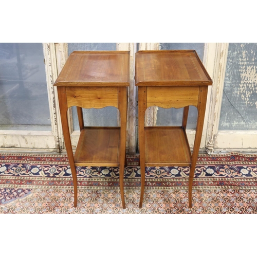 186 - Pair of vintage French Louis XV style provincial nightstands, each approx 67cm H x 40cm W x 29.5cm D... 