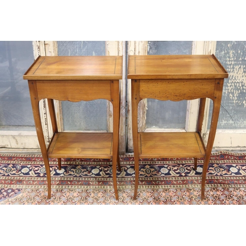 186 - Pair of vintage French Louis XV style provincial nightstands, each approx 67cm H x 40cm W x 29.5cm D... 