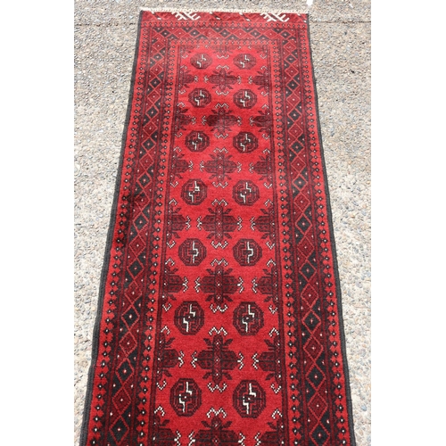 195 - Afghan turkmen rug, approx 285cm x 77cm