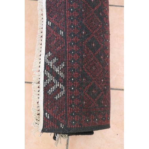 195 - Afghan turkmen rug, approx 285cm x 77cm