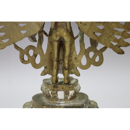 60 - Cast brass figure of Bodhisattva Avalokiteshvara, unknown age, approx 50cm H x 24cm W x 12cm D