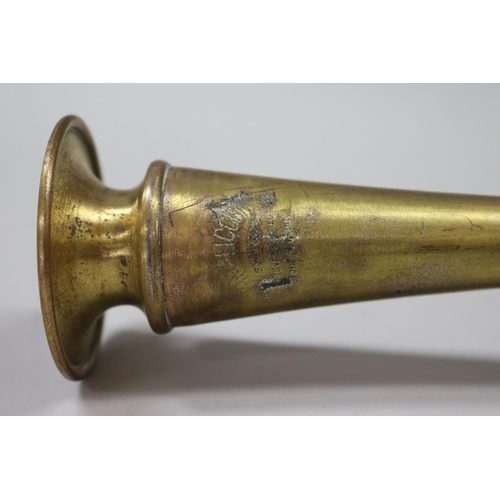 103 - French Simpli Pompe brass car horn, working - nice and loud, good for using at our gate, approx 43cm... 