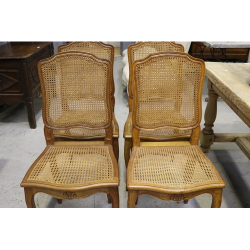 262 - Set of six French Louis XV style cane seat & back dining chairs, each approx 98cm H x 46cm W 43cm D ... 