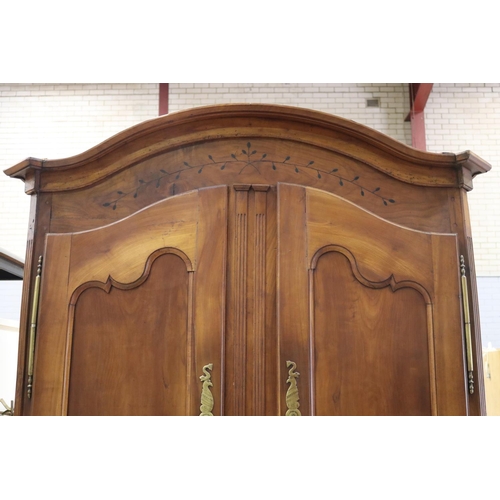 44 - Antique French Louis XV style armoire, with alterations, approx 244cm H x 160cm W x 67cm D