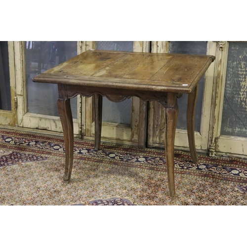 126 - Antique French Louis XV style provincial wine table, approx 66cm H x 82cm W x 71.5cm D