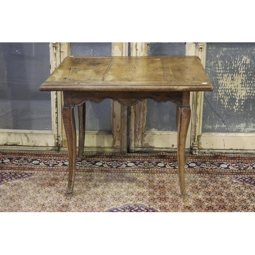 126 - Antique French Louis XV style provincial wine table, approx 66cm H x 82cm W x 71.5cm D