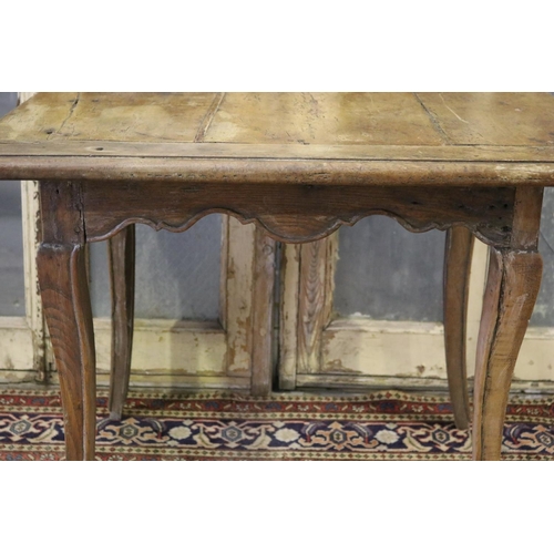 126 - Antique French Louis XV style provincial wine table, approx 66cm H x 82cm W x 71.5cm D