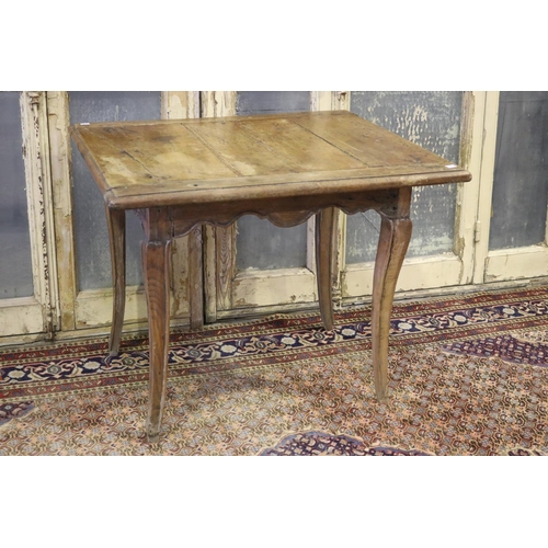 126 - Antique French Louis XV style provincial wine table, approx 66cm H x 82cm W x 71.5cm D