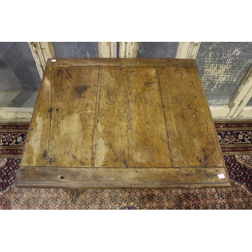 126 - Antique French Louis XV style provincial wine table, approx 66cm H x 82cm W x 71.5cm D