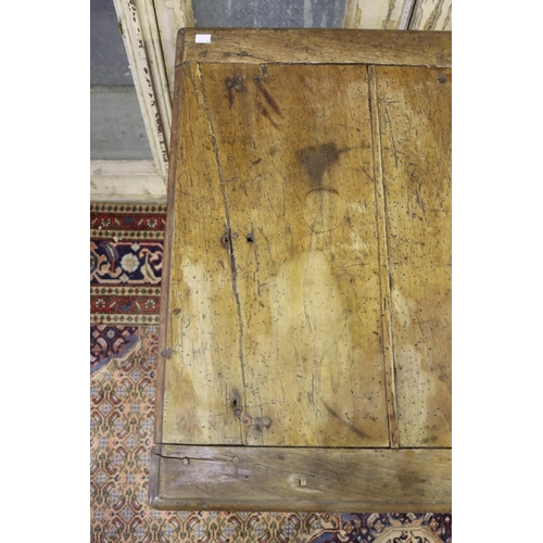 126 - Antique French Louis XV style provincial wine table, approx 66cm H x 82cm W x 71.5cm D