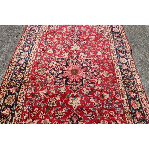 258 - Kashan Persian hand made rug, approx 380cm x 215cm