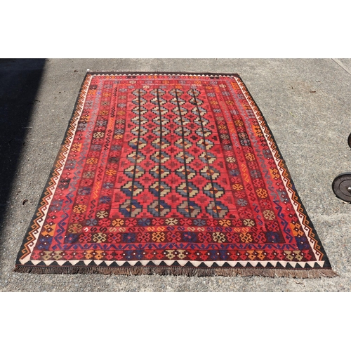 270 - Persian kilim carpet, approx 277cm x 196cm