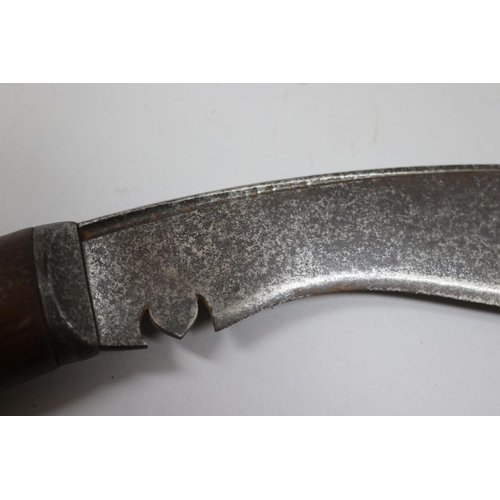 45 - Rare MK.1 Military kukri. Great War WW1 period. Cossipore Arsenal stamped (faint) at ricasso with da... 