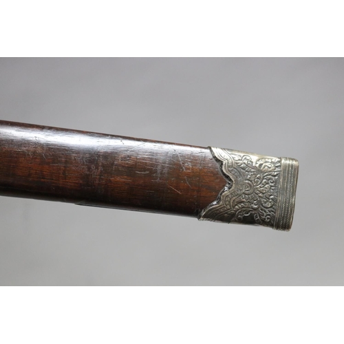 33 - Thai or Burmese silver mounted dha sword. Thai /Burmese border region. Steel blade in good condition... 
