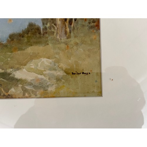 1350 - Gerald George Reginald Ansdell (1880-1972) Australia, Sailors Bay, watercolour, signed lower left, a... 