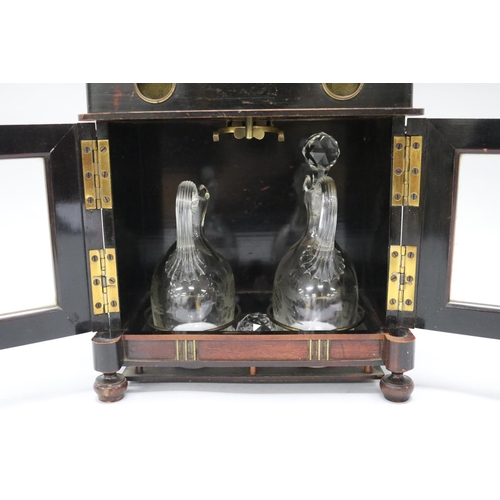 1047 - Unusual and rare Early 20th century Continental novelty musical liqueur set cabinet in the form of a... 