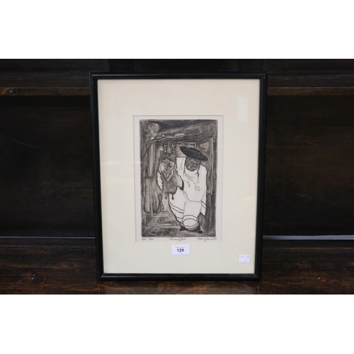129 - Robert Trauer (1913-1985) Australia, Ed 3 4/25 Devout Jew, etching, signed dated lower right 77, app... 