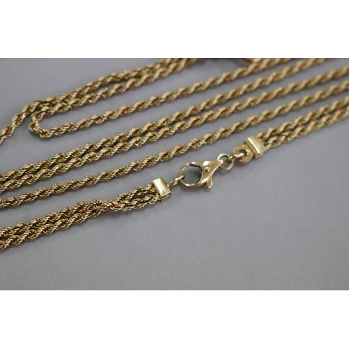 315 - 18ct gold double chain, approx 30 grams