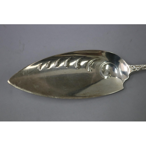 53 - Antique American Tiffany and Co sterling silver fish knife and fork, approx 295 grams (2)