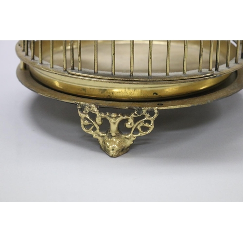 65 - Decorative brass bird cage, approx 42cm H