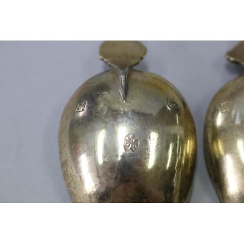 7 - Pair of antique European gilt washed apostle spoons c 1880-1910(2)
