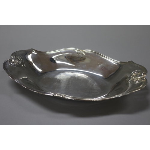 85 - Gallia, produced by Christofle silver plate basket, approx 35cm L x 20cm W