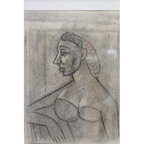 208 - James Montgomery Cant (1911-82) Australia, abstract figure, signed lower right, charcoal on paper, E... 
