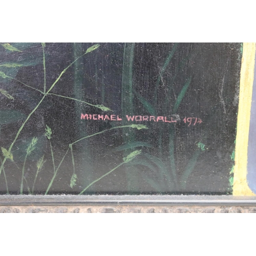 210 - Michael J. Worrall (1942-.) New Zealand, Shamagh, 1974, oil on board, approx 122cm x 122cm