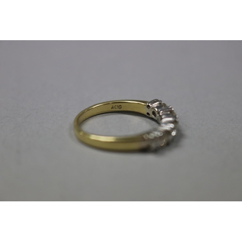 298 - Diamond and 18ct yellow and white gold ring, as per valuation
