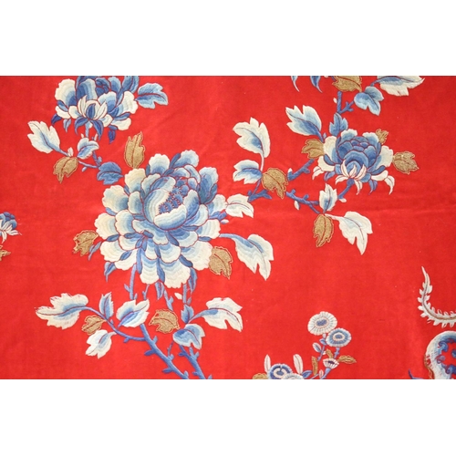 122 - Chinese hanging in wool felt with silk shaded embroidery, approx 142cm x 192cm