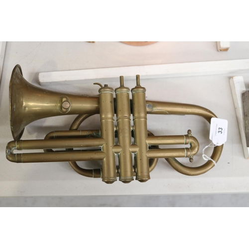 33 - Antique F. Besson of Paris trumpet