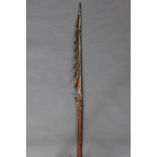 1070 - TIWI CEREMONIAL SPEAR, TIWI GROUP, MELVILLE AND BATHURST ISLANDS, NORTHERN TERRITORY. Carved and eng... 