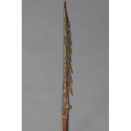 1070 - TIWI CEREMONIAL SPEAR, TIWI GROUP, MELVILLE AND BATHURST ISLANDS, NORTHERN TERRITORY. Carved and eng... 