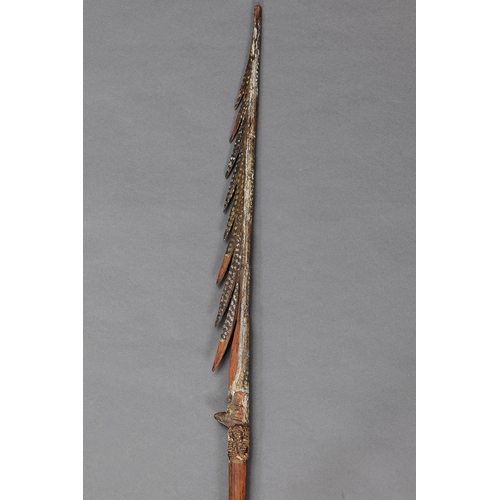 1070 - TIWI CEREMONIAL SPEAR, TIWI GROUP, MELVILLE AND BATHURST ISLANDS, NORTHERN TERRITORY. Carved and eng... 