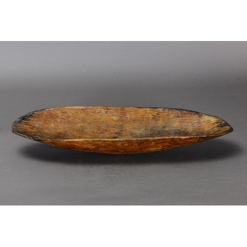 1072 - FINE EARLY COOLAMON, WESTERN AUSTRALIA. Carved and engraved hardwood. Approx L50.5 x 18.5cm. PROVENA... 