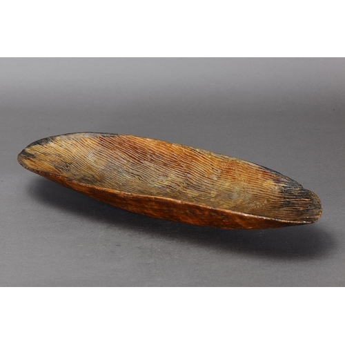 1072 - FINE EARLY COOLAMON, WESTERN AUSTRALIA. Carved and engraved hardwood. Approx L50.5 x 18.5cm. PROVENA... 