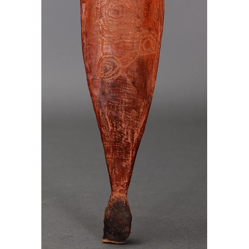 1076 - SUPERB FINE EARLY INCISED SPEAR THROWER (WOOMERA), CENTRAL AUSTRALIA, NORTHERN TERRITORY. Carved and... 