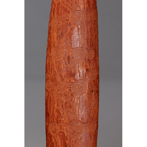 1076 - SUPERB FINE EARLY INCISED SPEAR THROWER (WOOMERA), CENTRAL AUSTRALIA, NORTHERN TERRITORY. Carved and... 