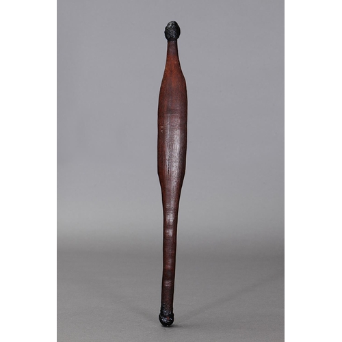 1078 - SPEAR THROWER (WOOMERA), SOUTH EAST SOUTH AUSTRALIA. Carved hardwood, bone and spinifex resin. Appro... 