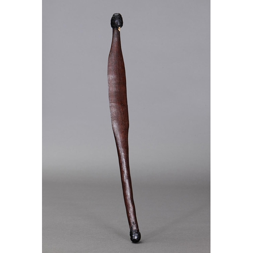 1078 - SPEAR THROWER (WOOMERA), SOUTH EAST SOUTH AUSTRALIA. Carved hardwood, bone and spinifex resin. Appro... 