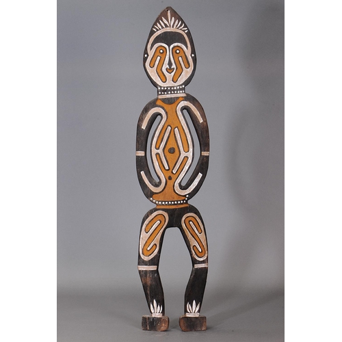 1109 - BIOMA SPIRIT FIGURE, PAPUAN GULF, PAPUA NEW GUINEA. Carved and engraved wood and natural pigments. A... 