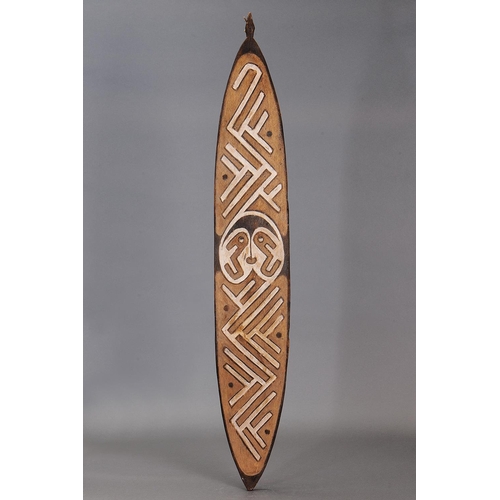 1110 - GOPE ANCESTRAL BOARD, PAPUAN GULF, PAPUA NEW GUINEA. Carved and engraved wood and natural pigments. ... 