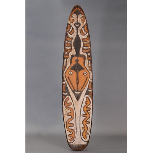 1111 - GOPE ANCESTRAL BOARD, PAPUAN GULF, PAPUA NEW GUINEA. Carved and engraved wood and natural pigments. ... 